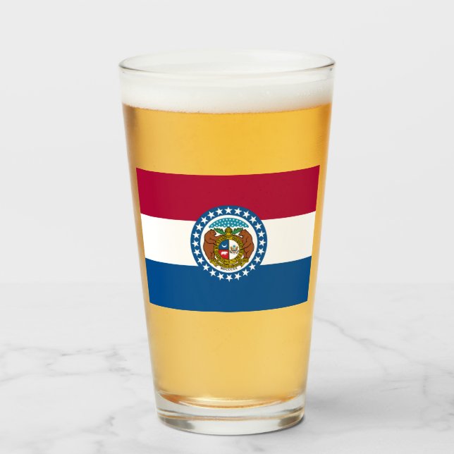 State Flag of Missouri Glass (Front Filled)