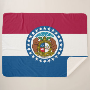 State Flag of Missouri Sherpa Blanket
