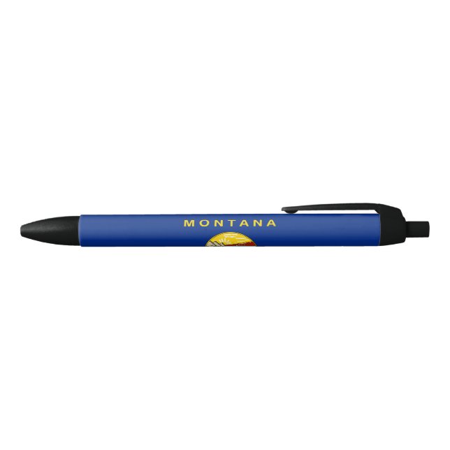 State Flag of Montana Black Ink Pen (Top)