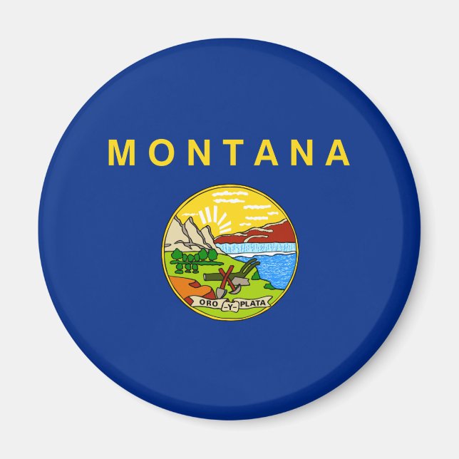 State Flag of Montana Magnet (Front)