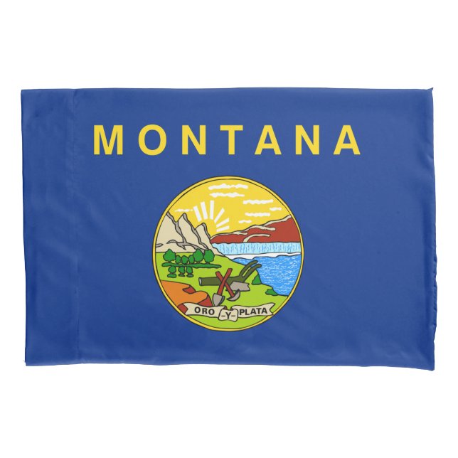 State Flag of Montana Pillow Case (Front-Left)