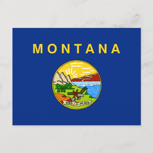 State Flag of Montana Postcard (Front)
