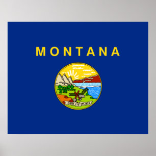 State Flag of Montana Poster
