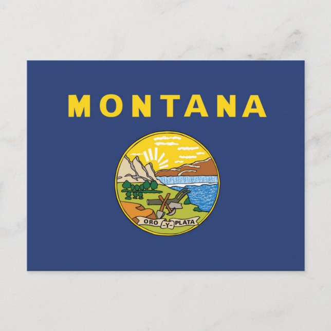 State Flag of Montana, USA Postcard (Front)