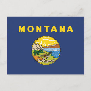 State Flag of Montana, USA Postcard