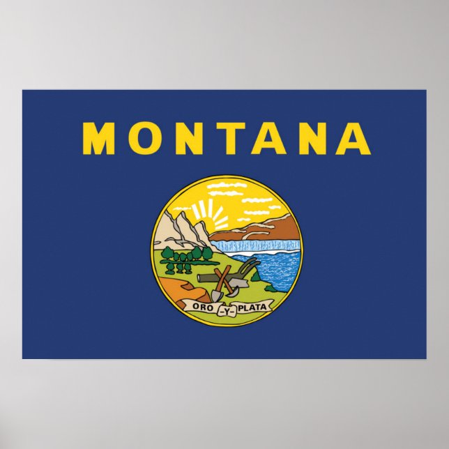 State Flag of Montana, USA Poster (Front)
