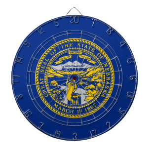 State Flag of Nebraska Dartboard