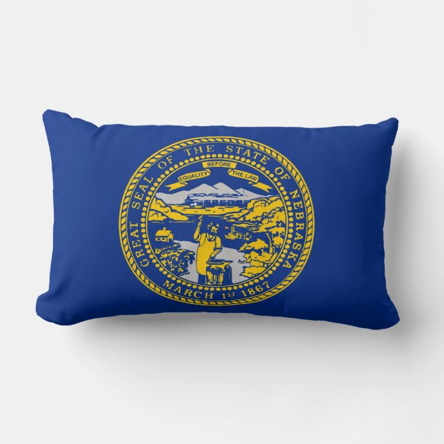 State Flag of Nebraska Lumbar Cushion (Front)