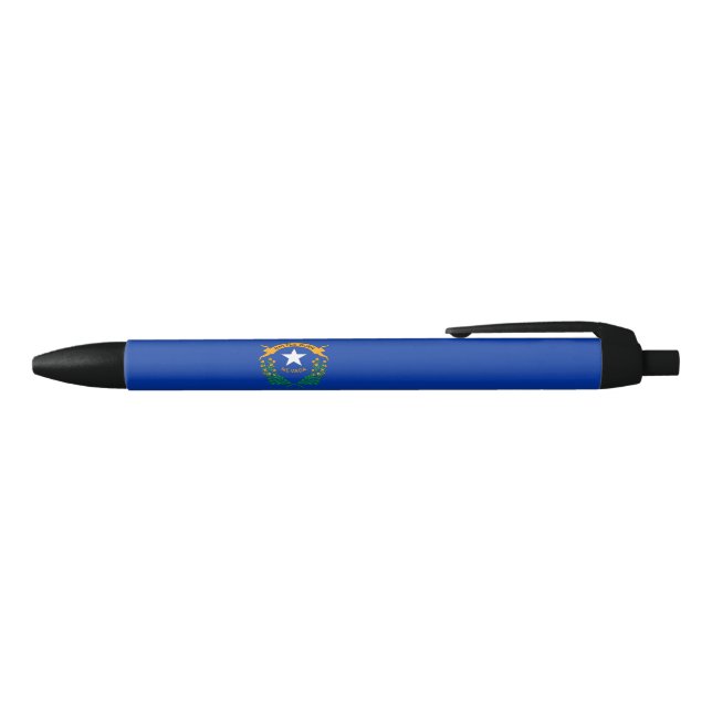 State Flag of Nevada Black Ink Pen (Top)