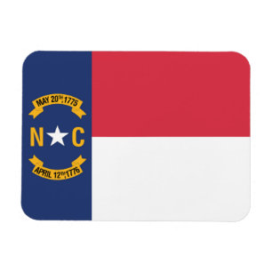 State Flag of North Carolina, USA Magnet