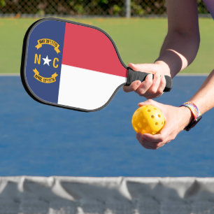 State Flag of North Carolina, USA Pickleball Paddle