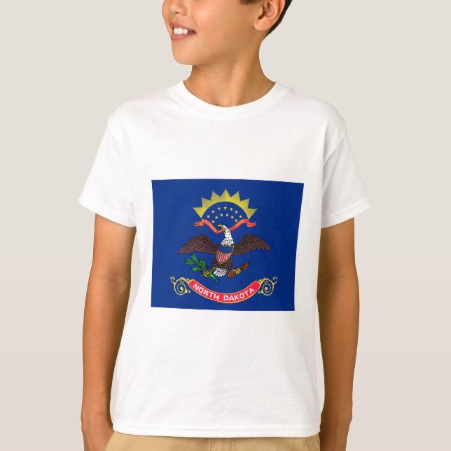 State Flag of North Dakota (North Dakotan) T-Shirt (Front)