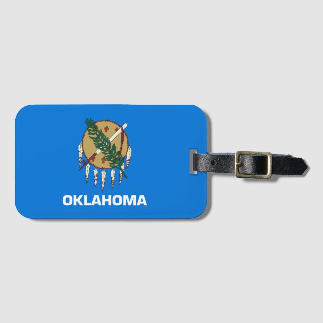State Flag of Oklahoma, USA Luggage Tag (Front Horizontal)