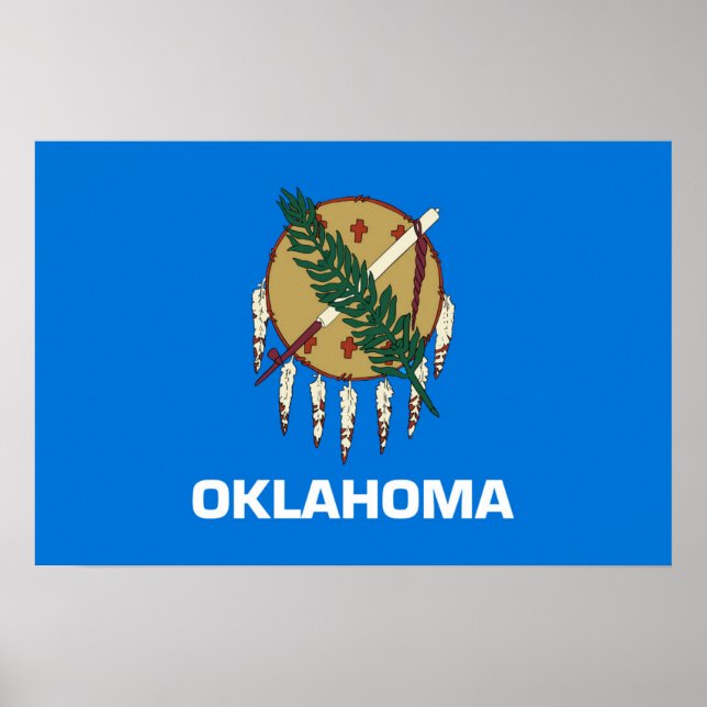 State Flag of Oklahoma, USA Poster (Front)