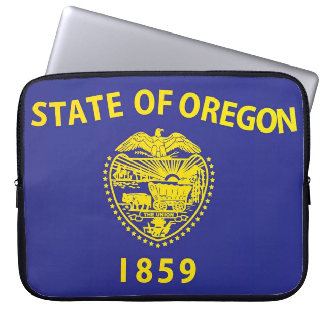 State Flag of Oregon, USA Laptop Sleeve (Front)