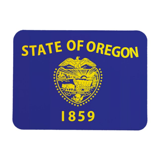 State Flag of Oregon, USA Magnet (Horizontal)