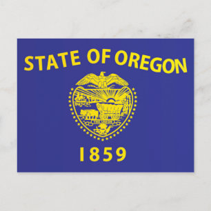 State Flag of Oregon, USA Postcard