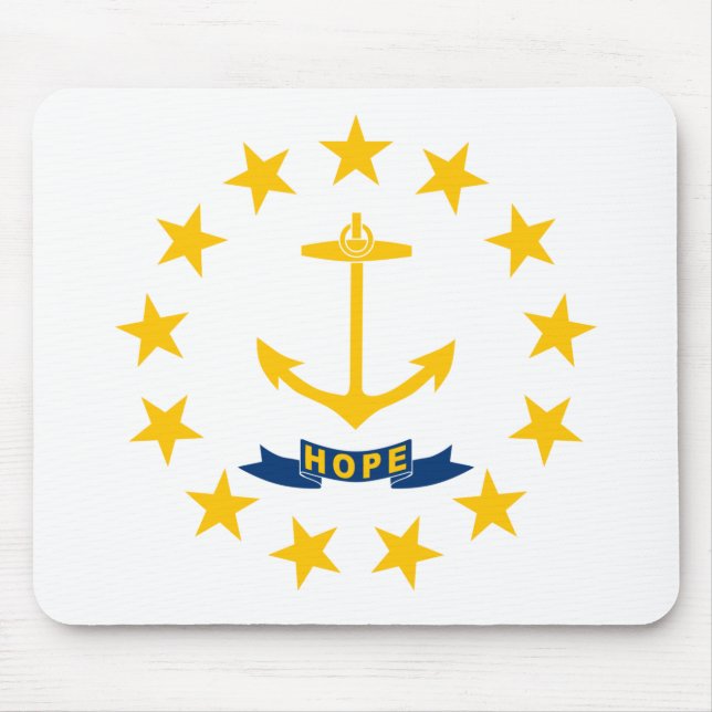 State Flag of Rhode Island Mouse Pad (Front)