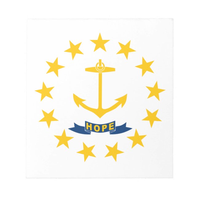 State Flag of Rhode Island Notepad (Front)