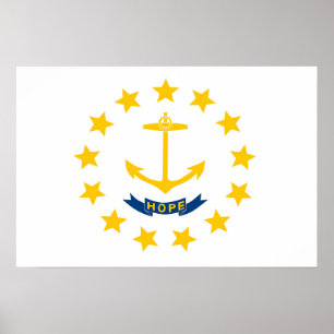 State Flag of Rhode Island, USA Poster