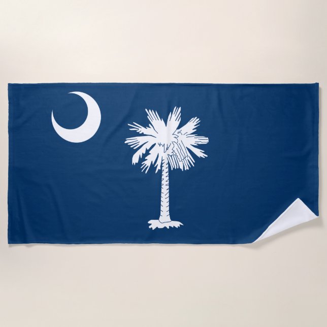 State Flag of South Carolina Beach Towel (Front)