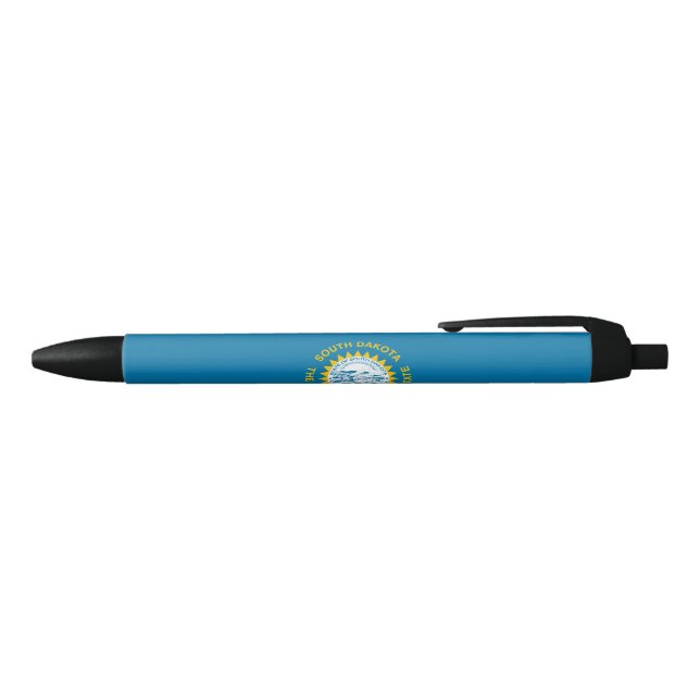 State Flag of South Dakota Black Ink Pen (Top)