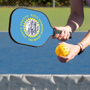 State Flag of South Dakota, USA Pickleball Paddle