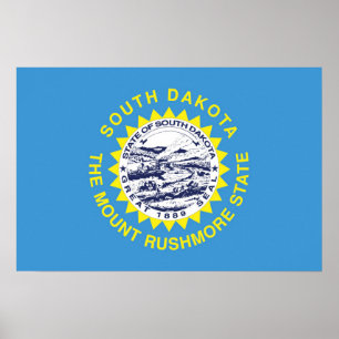 State Flag of South Dakota, USA Poster