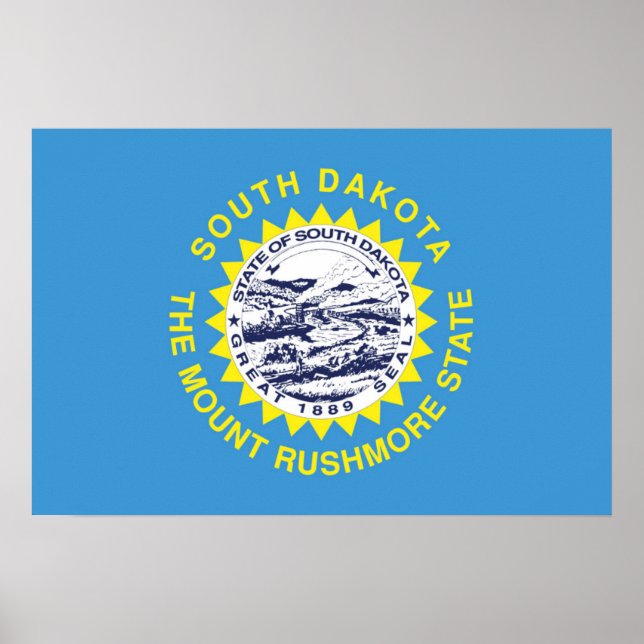 State Flag of South Dakota, USA Poster (Front)