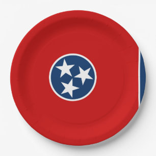 State Flag of Tennessee Paper Plate