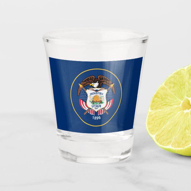 State Flag of Utah Shot Glass (Front)