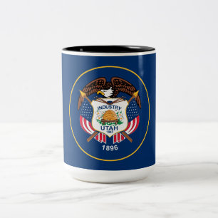 State Flag of Utah Two-Tone Coffee Mug
