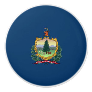 State Flag of Vermont Ceramic Knob