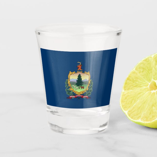 State Flag of Vermont Shot Glass (Front)