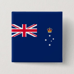 State Flag of Victoria (Australia) 15 Cm Square Badge