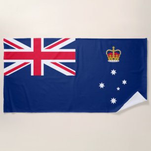 State Flag of Victoria (Australia) Beach Towel