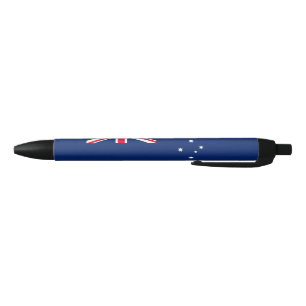 State Flag of Victoria (Australia) Black Ink Pen