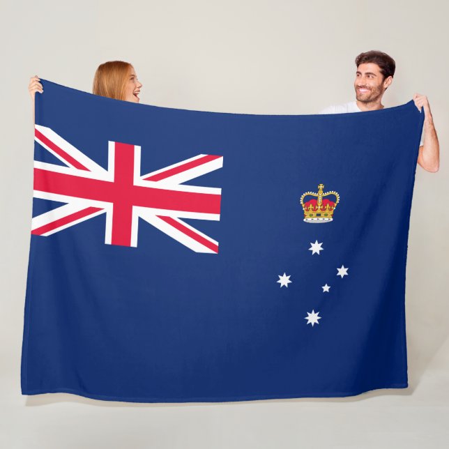 State Flag of Victoria (Australia) Fleece Blanket (In Situ)