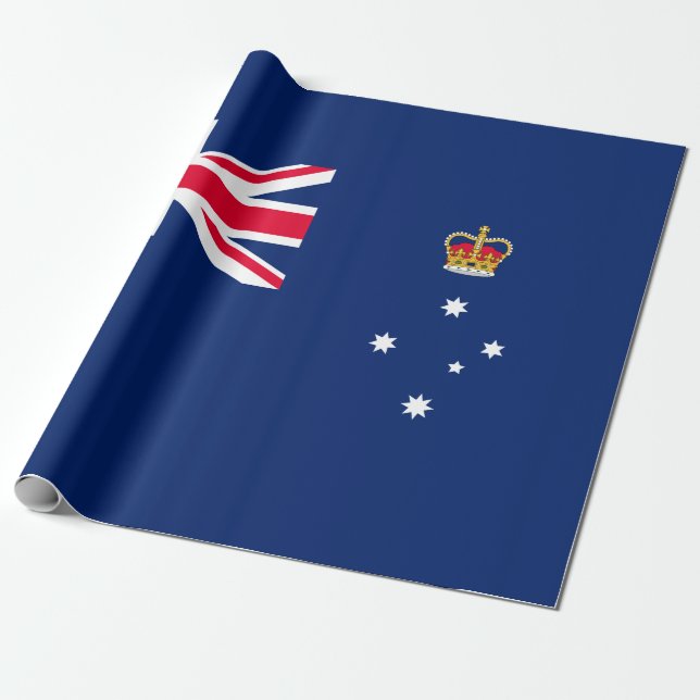 State Flag of Victoria (Australia) Wrapping Paper (Unrolled)