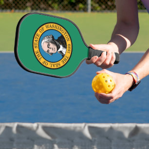 State Flag of Washington, USA Pickleball Paddle