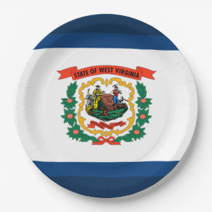 State Flag of West Virginia Paper Plate