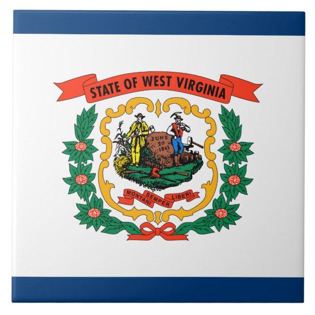 State Flag of West Virginia Tile (Front)