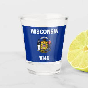 State Flag of Wisconsin Shot Glass