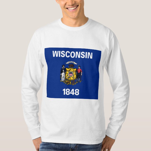 State Flag of Wisconsin T-Shirt (Front)