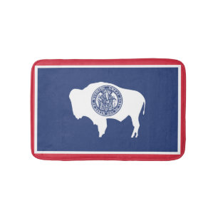 State Flag of Wyoming, USA Bath Mat