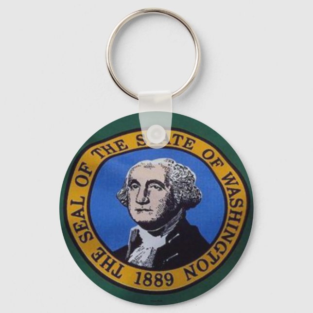 State Flag Washington Keychain (Front)