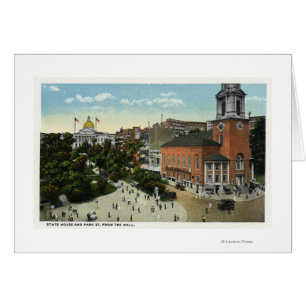 State House and Park Street View from the Mall