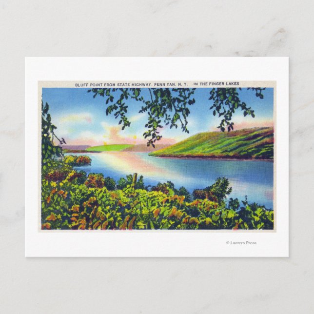 State Hwy View of Bluff Point Postcard (Front)