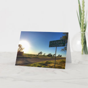 state line sunset greeting card (blank inside)