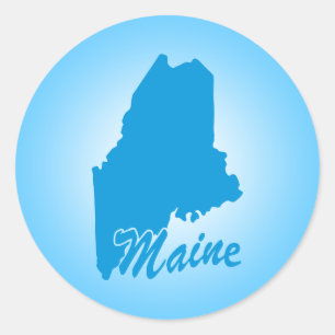 State Maine Classic Round Sticker